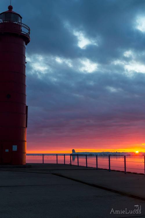 Sunset at Muskegon Lighthouse