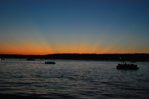 Strange Sunset on Hamlin Lake