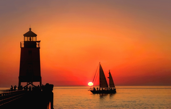 Sunset Sailing by TP Mann